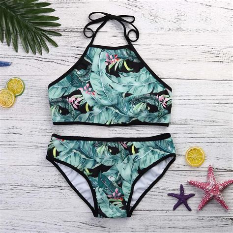 Bikini Women High Waist Swimsuit Push Up Plus Size Swimwear Female