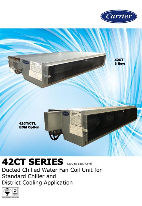 Carrier 42ct Ductable Fan Coil Unit Instructions