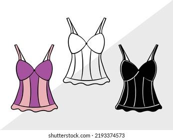 Lingerie Clipart Svg Printable Vector Illustration Stock Vector Royalty Free