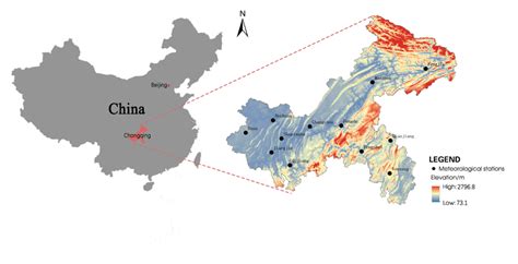 Location Of Chongqing And Chongqing City Elevation And Meteorological