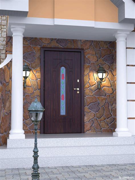 Входная дверь в частный дом - 45 фото