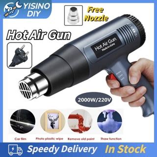 W Ac V Hot Air Gun Heat Gun With Pc Nozzle Shopee Malaysia
