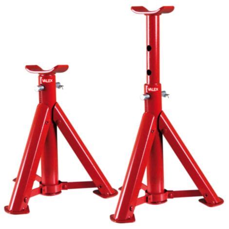 Supports pliables réglables valex max 2000kg hauteur 24 37cm rouge 2pcs