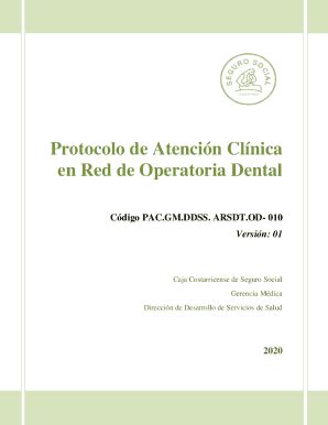 Fillable Online Protocolo De Atencin Clnica En Red De Operatoria Dental