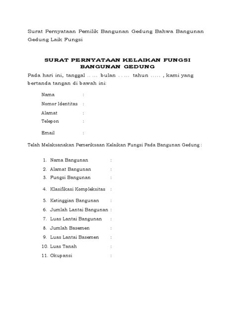 Surat Pernyataan Pemilik Pdf