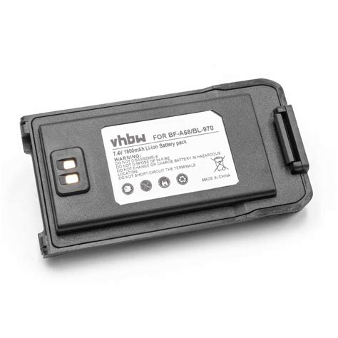 Vhbw Li Ion Batterie 1800mAh 7 4V Pour Radio Talkie Walkie Baofeng BF