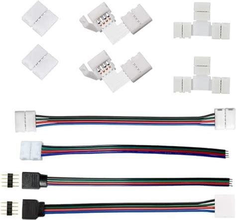 Fsjee Pin Led Strip Connector Kit Include Led Corner Connector