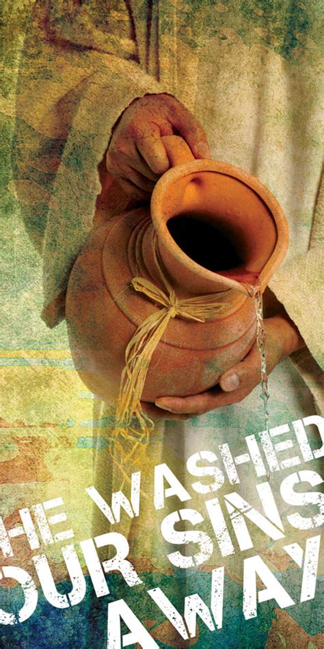 Church Banner Inspirational He Washed Our Sins Away