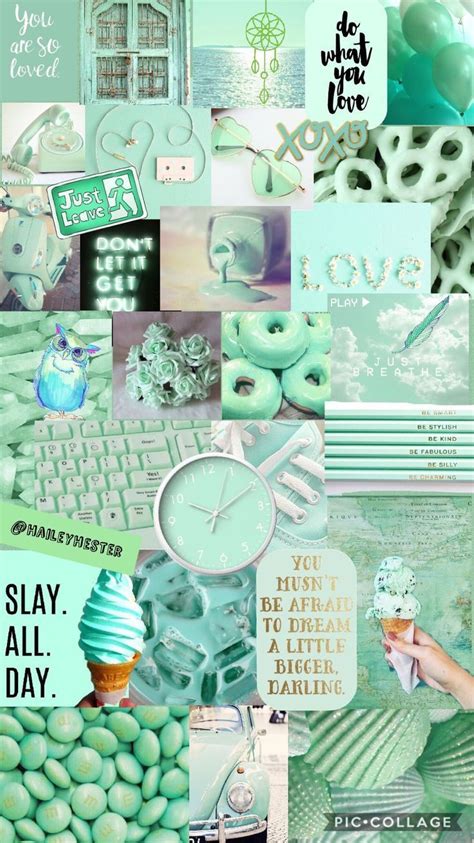 Sage Green Aesthetic Collage Wallpaper Laptop