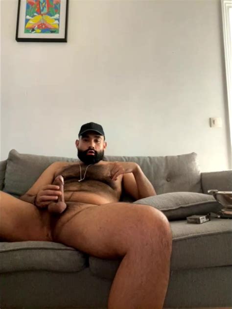 Gay Bearded Hairy Bear Wanks And Smokes Thisvid