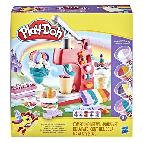 Play-Doh Magical Frozen Treats Ice Cream Playset, Unicorn Toys for 3