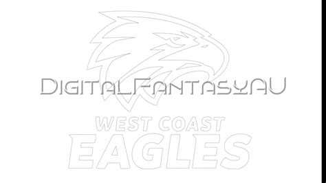 afl svg west coast eagles logo vector file digital  laser cut