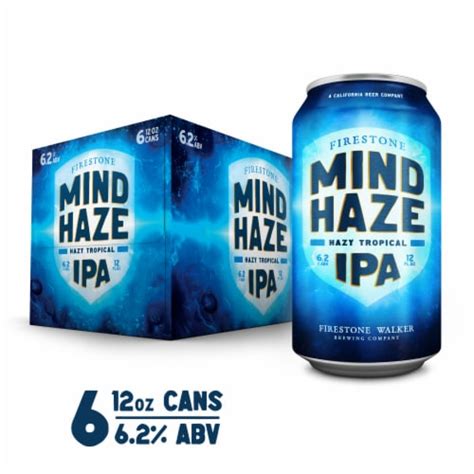 Firestone Walker Mind Haze Hazy Ipa Craft Beer Pack 6 Cans 12 Fl Oz