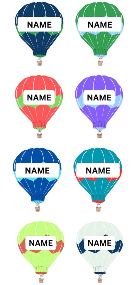 Printable Hot Air Balloon RA Door Decorations DIY Party Decorations