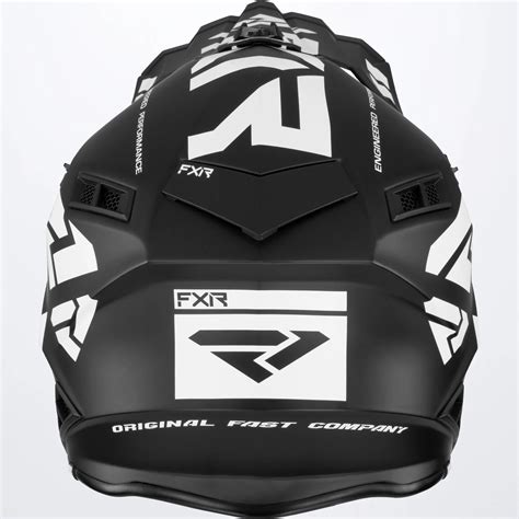 2023 FXR Racing Helium Race Div Helmet Black White Sixstar Racing