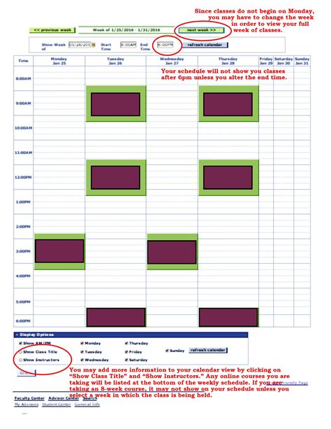Quirk No. 1 – Viewing Your Schedule – UAlbany Project MyStory