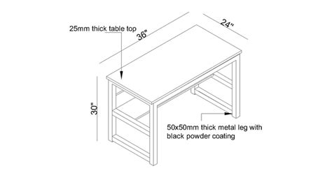 Niam Metal Study Table In Wood Finish Urban Ladder