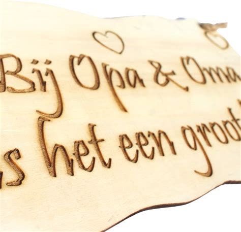 Woodr Tekstbord Hotel Opa Oma Spreukenbord Hout