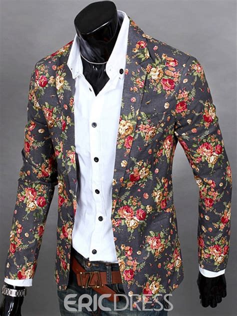 Floral Print Vogue Casual Men S Blazer Blazers For Men Casual Mens