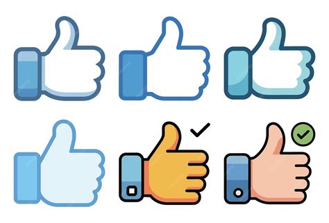 thumbs  icons social media  approval  positive feedback