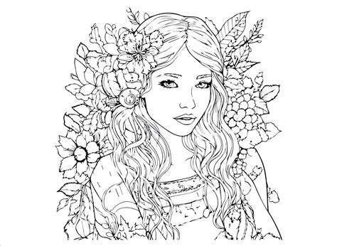 Coloriage Visage De Fille Adolescente Télécharger Et Imprimer Gratuit