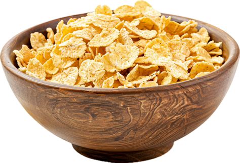 Ai Generated Corn Flakes In Wooden Bowl Png 41166219 Png