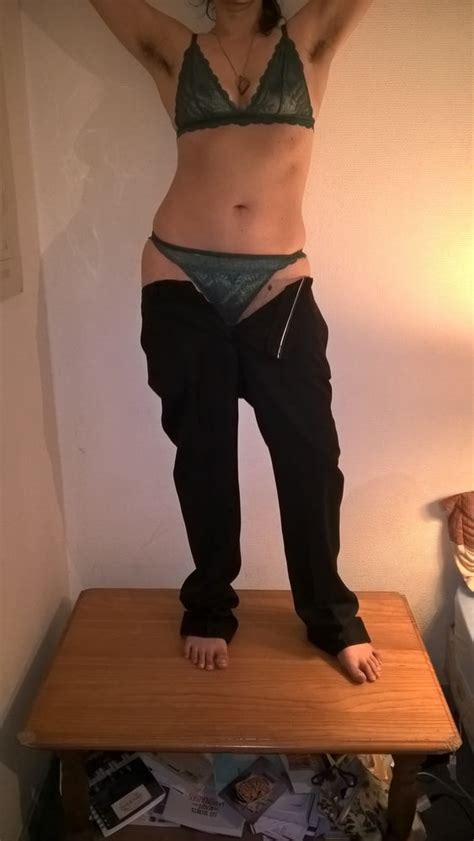 My Beautiful Hairy Wife In Suit And Green Lingerie Pics XHamster