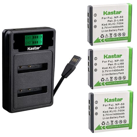 Kastar Battery LZD2 Charger For Fujifilm NP 50 NP 50A Fuji FinePix