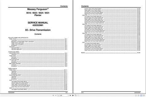 Massey Ferguson 9516 To 9531 Service Manual 4283529M1 PDF