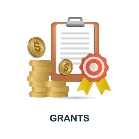 Grants icon. 3d illustration from business plan collection. Creative