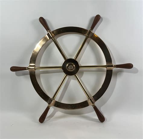 Six Spoke Solid Brass Yacht Wheel For Sale At 1stdibs