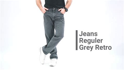 Gizmo Celana Jeans Reguler Basic Grey Retro Washed Jeans Lazada Indonesia
