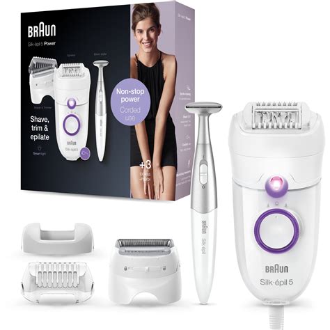 Braun Silk Pil 5 825 Corded Epilator With Bikini Styler