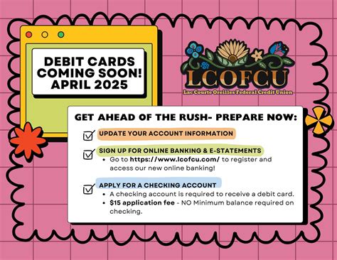 debit cards   banking    lcofu members