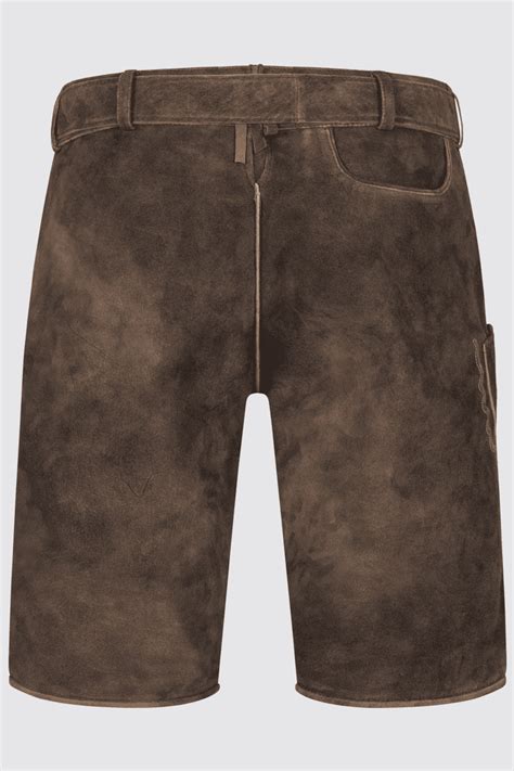 Lederhose David met riem in bruin in de Krüger Dirndl Online Shop