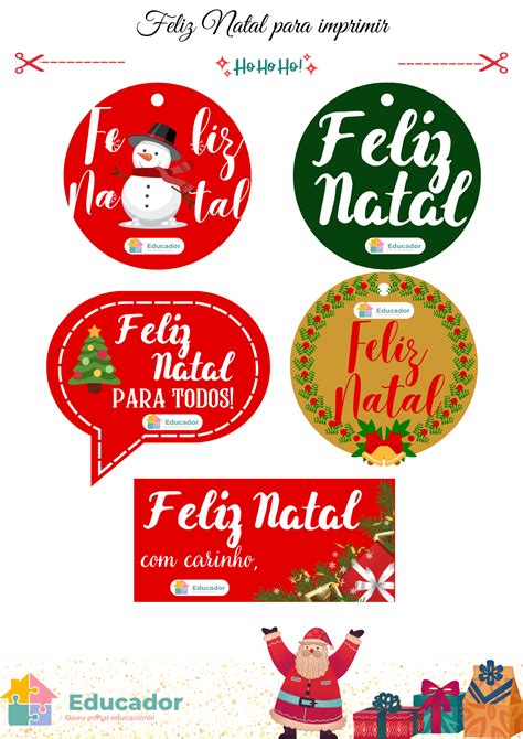 Feliz Natal Para Imprimir Pdf - Feliz Natal para imprimir: diversos modelos - Educador