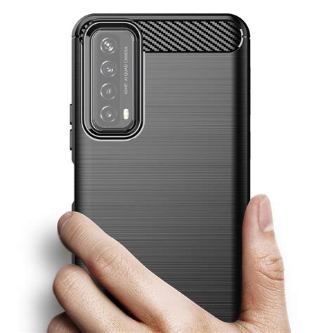 Huawei P Smart Ppa Lx Carbon Fiber Pattern Brushed Tpu Case