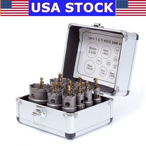 Pc Mm Carbide Tip Tct Hole Saw Cutter Drill Bit Set For Steel