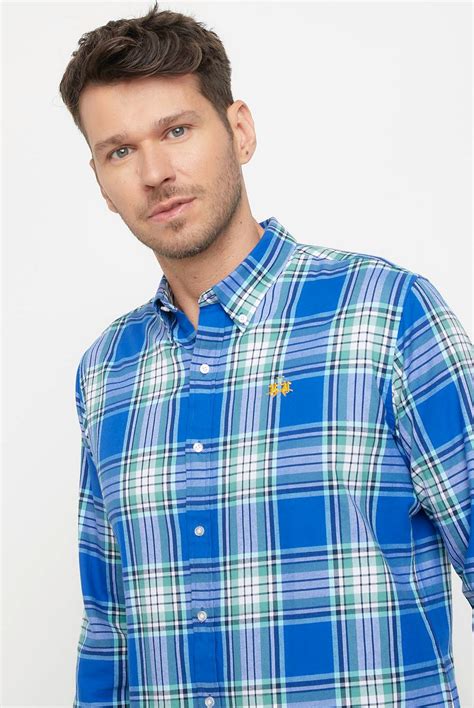 LA MARTINA Camisa Sport Manga Larga Franela Regular Fit Hombre La ...