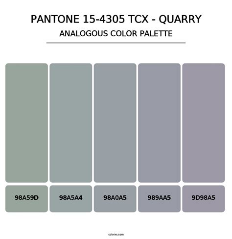 Pantone 15 4305 Tcx Quarry Color Palettes