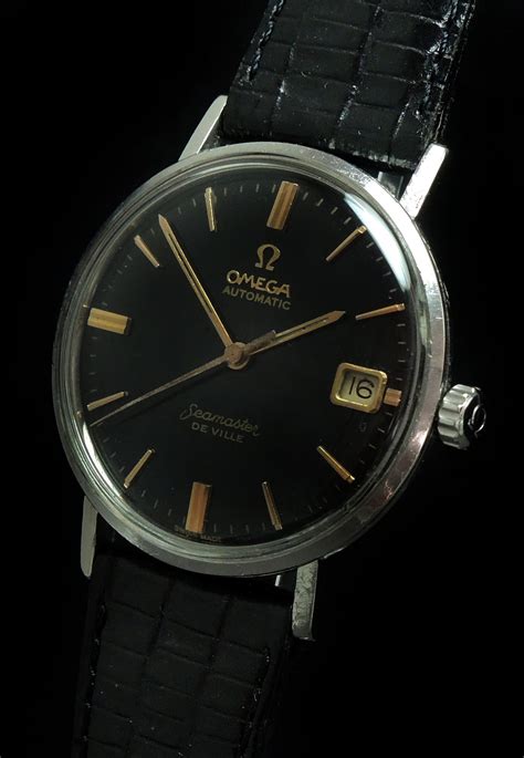 Vintage Omega Seamaster De Ville Automatic Steel Black Dial Vintage