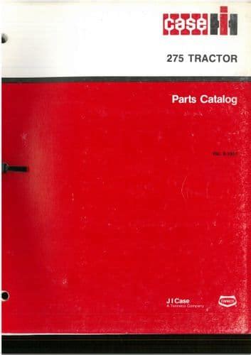 Case Ih Tractor 275 Parts Manual Original