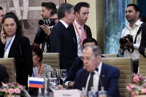 Blinken Has Rare Encounter With Russias Lavrov At G 20 Meeting In