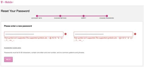 T Mobile Dumb Password Rules