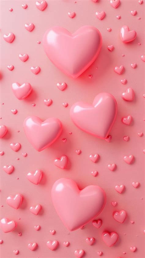 3d hearts pink background dessert | Free Photo - rawpixel