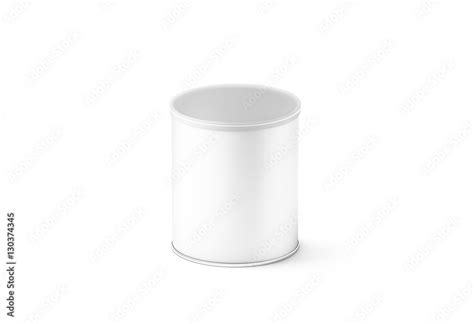 Blank White Small Carton Cylinder Box Mockup Isolated D Rendering