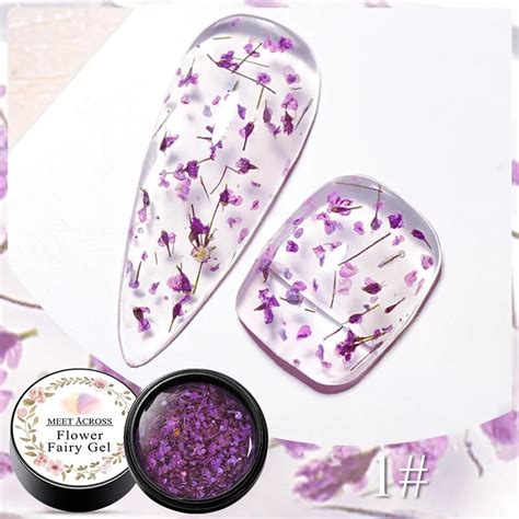 Meet Across Ml Dried Flower Gel Nail Polish Natural Flower Fairy