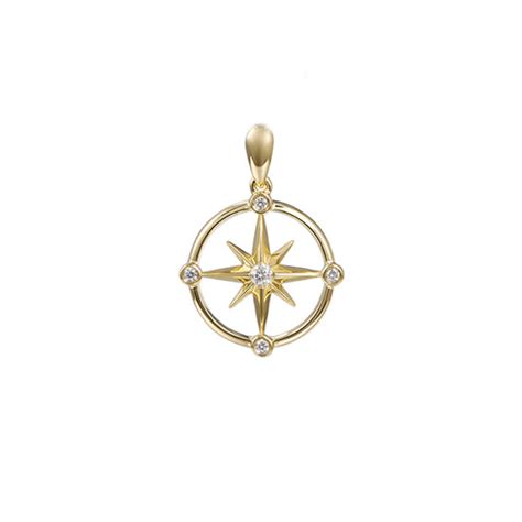 Compass Rose Pendant 14kt Cedar Chest Sanibel