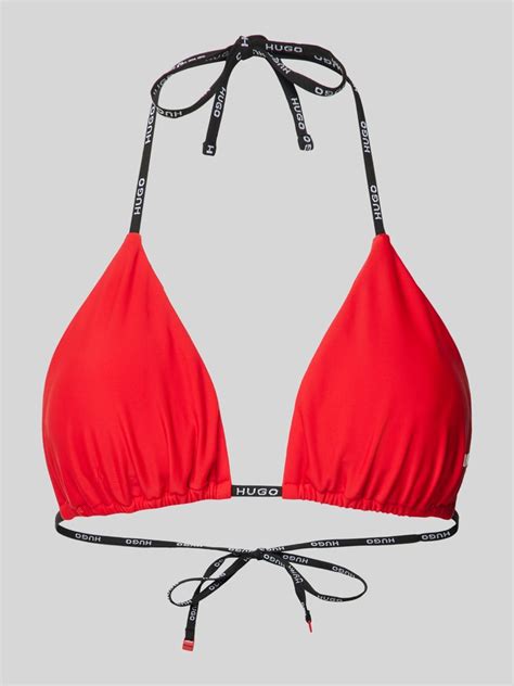 HUGO Bikini Oberteil In Triangel Form Modell PURE Rot Online Kaufen