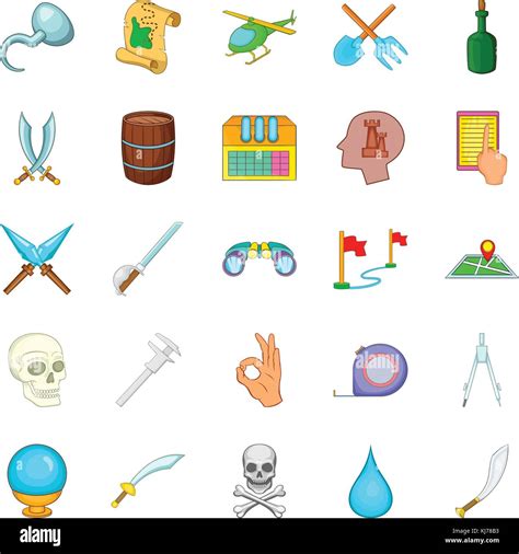 Archeology Icons Set Cartoon Style Stock Vector Image Art Alamy